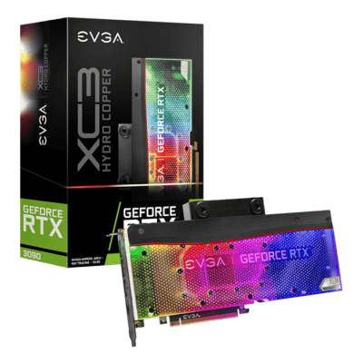 EVGA GeForce RTX 3090 XC3 ULTRA HYDRO COPPER GAMING, 24G-P5-3979-KR, 24GB GDDR6X, ARGB LED, Metal Backplate