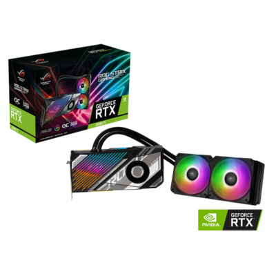 Asus ROG Strix LC GeForce RTX 3090 Ti OC Edition 24GB GDDR6X Graphics Card | 90YV0FLC-M0NM00