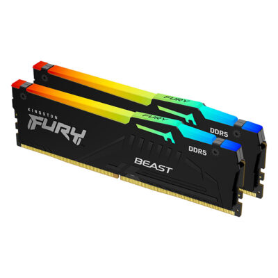 Kingston Fury Beast RGB 32GB(2*16GB) DDR5 Desktop Memory, 6000MHz | KF560C40BBAK2-32