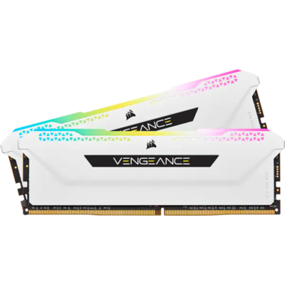 CORSAIR VENGEANCE RGB PRO SL 32GB (2x16GB) DDR4 DRAM 3600MHz C18 Memory Kit – White