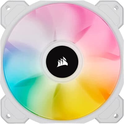 CORSAIR iCUE SP120 RGB ELITE Performance 120mm White PWM Fan — Single Pack