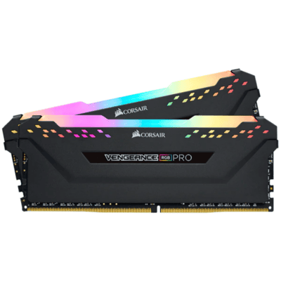 CORSAIR VENGEANCE® RGB PRO 16GB (2 x 8GB) DDR4 DRAM 3600MHz C18 Memory Kit — Black