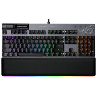 Asus ROG Strix Flare II Animate gaming mechanical keyboard with AniMe Matrix LED display, 8000 Hz polling rate, NX Red mechanical switches Eng/AR