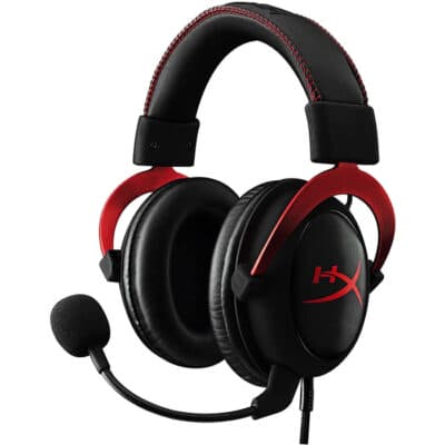 HyperX Cloud II Wired – PS4,PC,XBOX ONE,MOBILE -Gaming Headset (Black-Red) | KHX-HSCP-RD