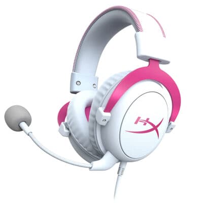 HyperX Cloud II Pink Gaming Headset for PC,PS4,PS5 | HHSC12-AC-PK/G
