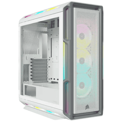 CORSAIR iCUE 5000T RGB Tempered Glass Mid-Tower ATX PC Case — White | CC-9011231-WW