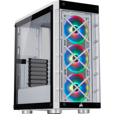 CORSAIR iCUE 465X RGB Mid-Tower ATX Smart Case — White | CC-9011189-WW