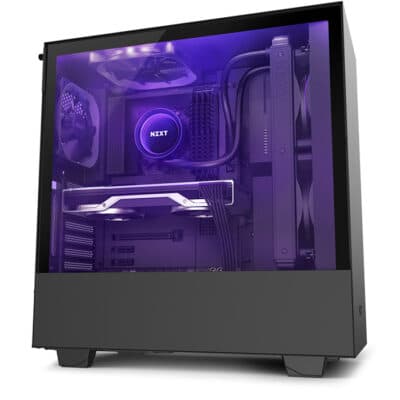 NZXT H510i Black Compact ATX Mid Tower PC Gaming Case Front I/O USB Type-C Port Vertical GPU Mount Tempered Glass Side Panel | CA-H510i-B1