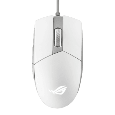Asus ROG Strix P516 Impact II Moonlight White  Ambidextrous style ergonomics gaming mouse, Aura Sync RGB lighting | 90MP02C0-BMUA00