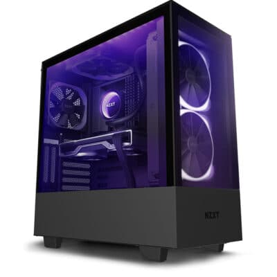 NZXT H510 Elite RGB ATX Mid Tower Case Tempered Glass Including AER RGB 2 Fans – Black | CA-H510E-B1