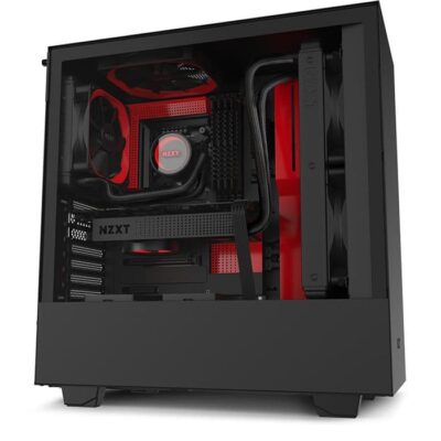 NZXT H510 Compact Mid-Tower Tempered Glass Case – Black&Red | CA-H510B-BR1