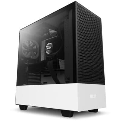 NZXT H510 Flow Compact ATX Mid Tower Case, Tempered Glass Panel White Edition | CA-H52FW-01