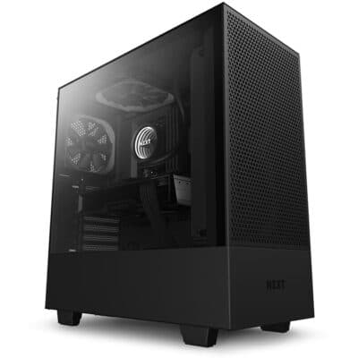 NZXT H510 Flow Compact ATX Mid Tower Case, Tempered Glass Panel Black Edition | CA-H52FB-01