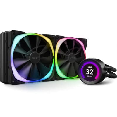 NZXT Kraken Z63 RGB 280mm Liquid Cooler with LCD Display, Black | RL-KRZ63-R1