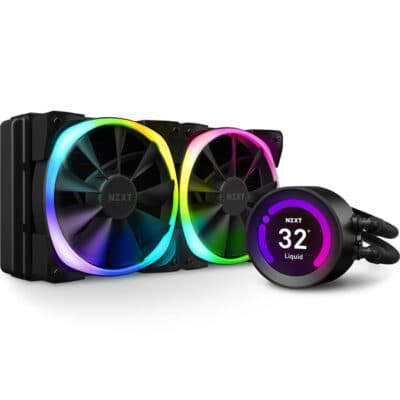 NZXT Kraken Z53 RGB 240mm Liquid Cooler with LCD Display, Black | RL-KRZ53-R1