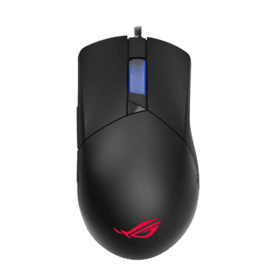 ASUS ROG P514 Gladius III Classic asymmetrical gaming mouse with specially tuned 26,000 dpi with 1% deviation, Aura Sync RGB lighting