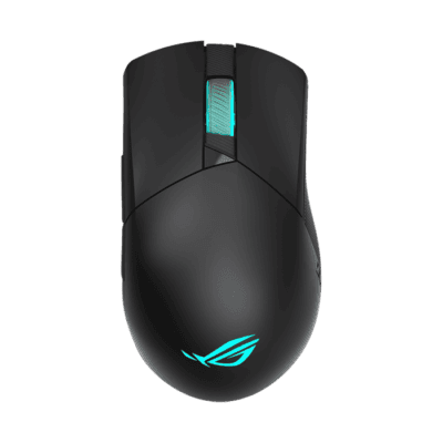 ASUS ROG P706 Gladius III Wireless Classic asymmetrical wireless gaming mouse with tri-mode connectivity (2.4 GHz, Bluetooth, wired USB 2.0), Aura Sync RGB lighting