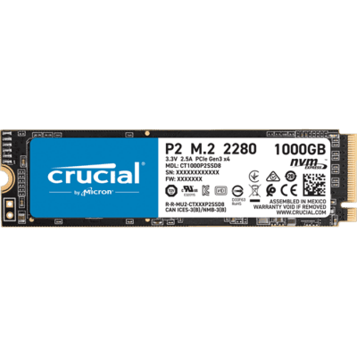 Crucial P2 1TB PCIe M.2 2280SS SSD , CT1000P2SSD8
