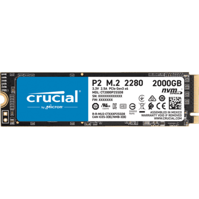 Crucial P2 2TB PCIe M.2 2280SS SSD , CT2000P2SSD8