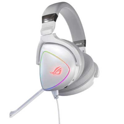 ASUS ROG Delta White Edition  RGB wired gaming headset  for PCs, Mac,mobile,PS4 | 90YH02HW-B2UA00