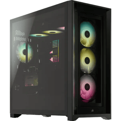 CORSAIR iCUE 5000X RGB Tempered Glass Mid-Tower ATX PC Smart Case — Black | CC-9011212-WW