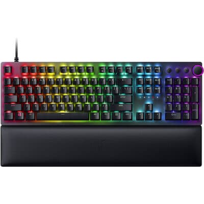Razer Huntsman V2 – Clicky Optical Switch (Purple) – US Optical Gaming Keyboard with Near-zero Input Latency | RZ03-03930300-R3M1