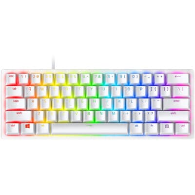 Razer Huntsman Mini – Clicky Optical Switch (Purple) – US – Mercury 60% Gaming Keyboard with Razer™ Optical Switch | RZ03-03390300-R3M1
