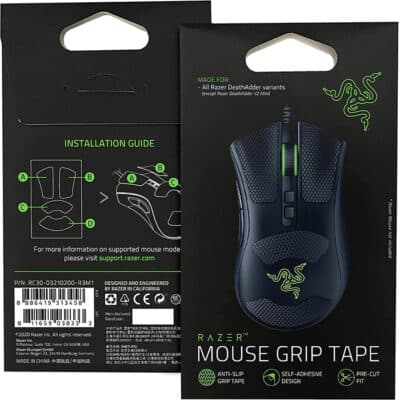 Razer Mouse Grip Tape – Razer DeathAdder V2 Pre-cut adhesive grip tape to enhance your mouse grip | RC30-03210200-R3M1