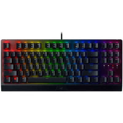 Razer BlackWidow V3 Tenkeyless – Green Switch – US Compact Mechanical keyboard with Razer Chroma RGB | RZ03-03490100-R3M1