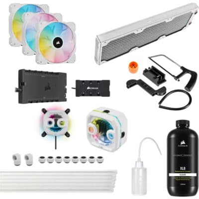 CORSAIR HYDRO X SERIES iCUE XH303i RGB PRO Custom Cooling Kit — White | CX-9070007-WW