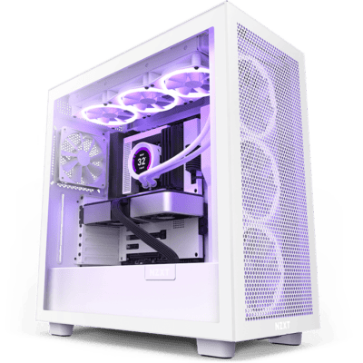 NZXT H7 V1 Flow ATX White Mid Tower Gaming Case | CM-H71FW-01