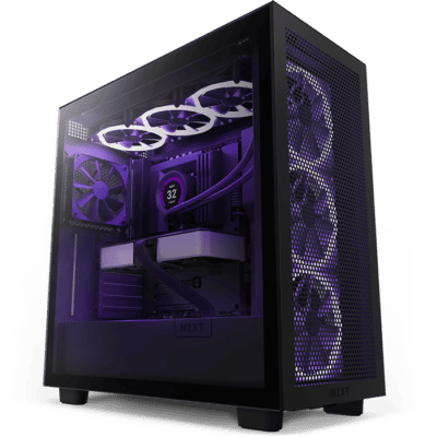 NZXT H7 V1 Flow ATX Black Mid Tower Gaming Case | CM-H71FB-01