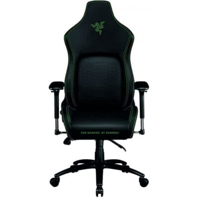 Razer Iskur – Black / Green Gaming Chair with Built-in Lumbar Support | RZ38-02770100-R3G1