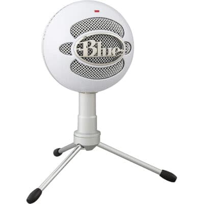 Logitech Blue Snowball Ice USB Microphone, 40-18 kHz Frequency Response, Cardioid Polar Patterns, USB Cable, For Recording / Streaming / Podcasting, White | 988-000181