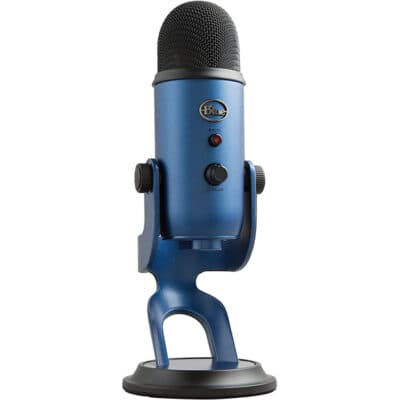 Logitech Blue Yeti USB Microphone, 120 dB Sensitivity, Corded USB, For Podcasting / Streaming / ASMR & More, Broadcast Quality 48 kHz / 16-Bit Audio, Midnight Blue | 988-000232