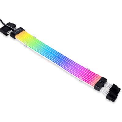Lian Li Strimer Plus 8 V2 Add-RGB Cable, for ARGB 3-Pin Motherboard, Gauge 18 AWG, 108 Count of LEDs, Length 300mm | G89.PW8-PV2.00