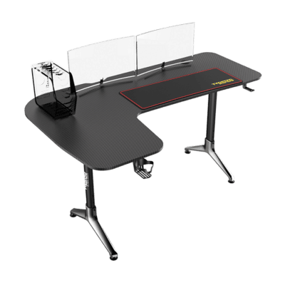 Twisted Minds Y Shaped Gaming Desk Carbon fiber texture – Left | TM-Y-1072-L