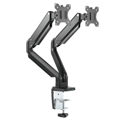 Twisted Minds Premium Dual Monitor Aluminum Gas Spring Pole Mounted Monitor Arm | TM-26-C012U