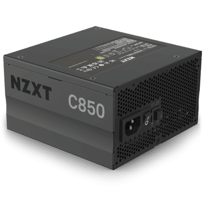 NZXT C850 – NP-C850M-UK – 850 Watt PSU – 80+ Gold Certified – Hybrid Silent Fan Control – Fluid Dynamic Bearings – Modular Design – Sleeved Cables – ATX Gaming Power Supply | NP-C850M-UK