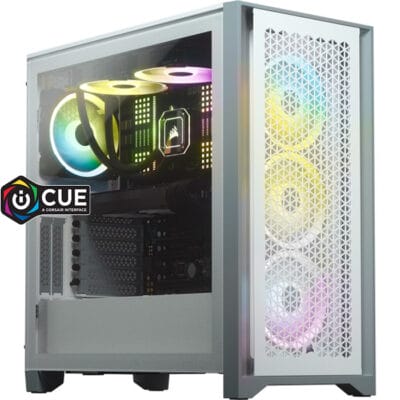 Corsair iCUE Certified – 4000D Gaming PC – Intel Core i5 13400F, Nvidia RTX 4070Ti, 32GB(2*16) RAM 3200MHz, 1TB SSD, 1TB HDD, 850W PSU, Liquid Cooler