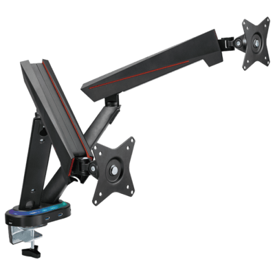 Twisted Minds Dual Monitors Spring-Assisted PRO Gaming Monitor Arm With USB – RGB | LDT39-C024U
