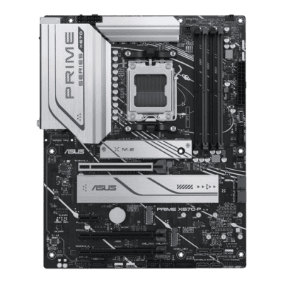 Asus Prime X670-P Socket AM5 (LGA 1718) Ryzen 7000 ATX Motherboard (DDR5, 3xM.2 Slots, USB 3.2 Gen 2×2 Type-C, USB4 Header, and 2.5Gb Ethernet)
