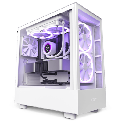 NZXT H5 Elite Edition ATX All White Mid Tower Gaming case | CC-H51EW-01