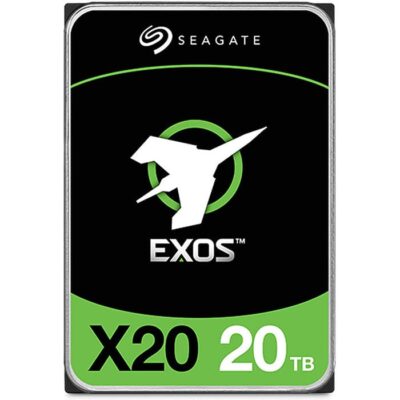 Seagate Exos X20 20TB 6Gb/s SATA 512e/4Kn 5.8″ Hard Drive, 256MB Cache, 7200 RPM, 285 MB/s Data Transfer Rate, Power Options