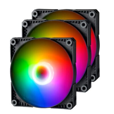 Phanteks SK 140mm PWM Fan, Digital RGB, 3pack, Black | PH-F140SK_DRGB_PWM_3P