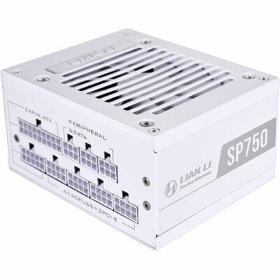 Lian Li SP750 750W 80 Plus Gold Certified Power Supply, Fully Modular, Active PFC, SFX Form Factor, White | G89.SP750W.00UK