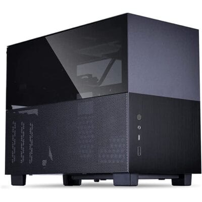 Lian Li Q58 Mini-ITX Case, PCIE 4.0 Edition, SFX PSU Mode, Tempered Glass Case, Black | Q58X4