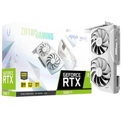 ZOTAC GAMING GeForce RTX 3060 Ti AMP White Edition LHR 8GB GDDR6 Graphics Card | ZT-A30610F-10MLHR