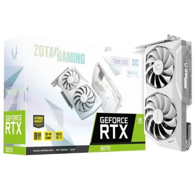 ZOTAC GAMING GeForce RTX 3070 Twin Edge OC White Edition LHR GDDR6 Graphics Card | ZT-A30700J-10PLHR