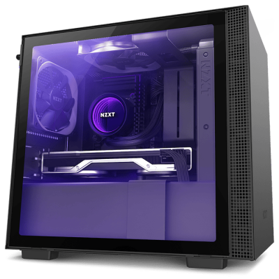 NZXT H210i Mini-ITX Case with Lighting and Fan control, Black | CA-H210i-B1